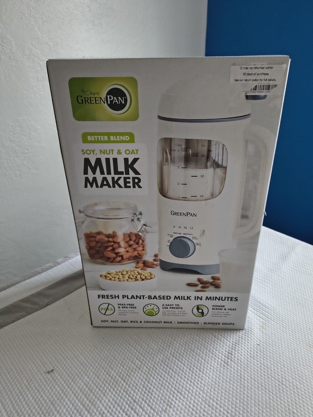 GreenPan Better Blend Soy Nut Oat Milk Maker Blender - Open Box